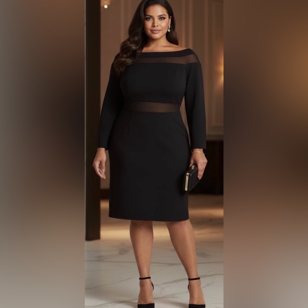 NWOT Love by Design Elegant Black Sheath Dress